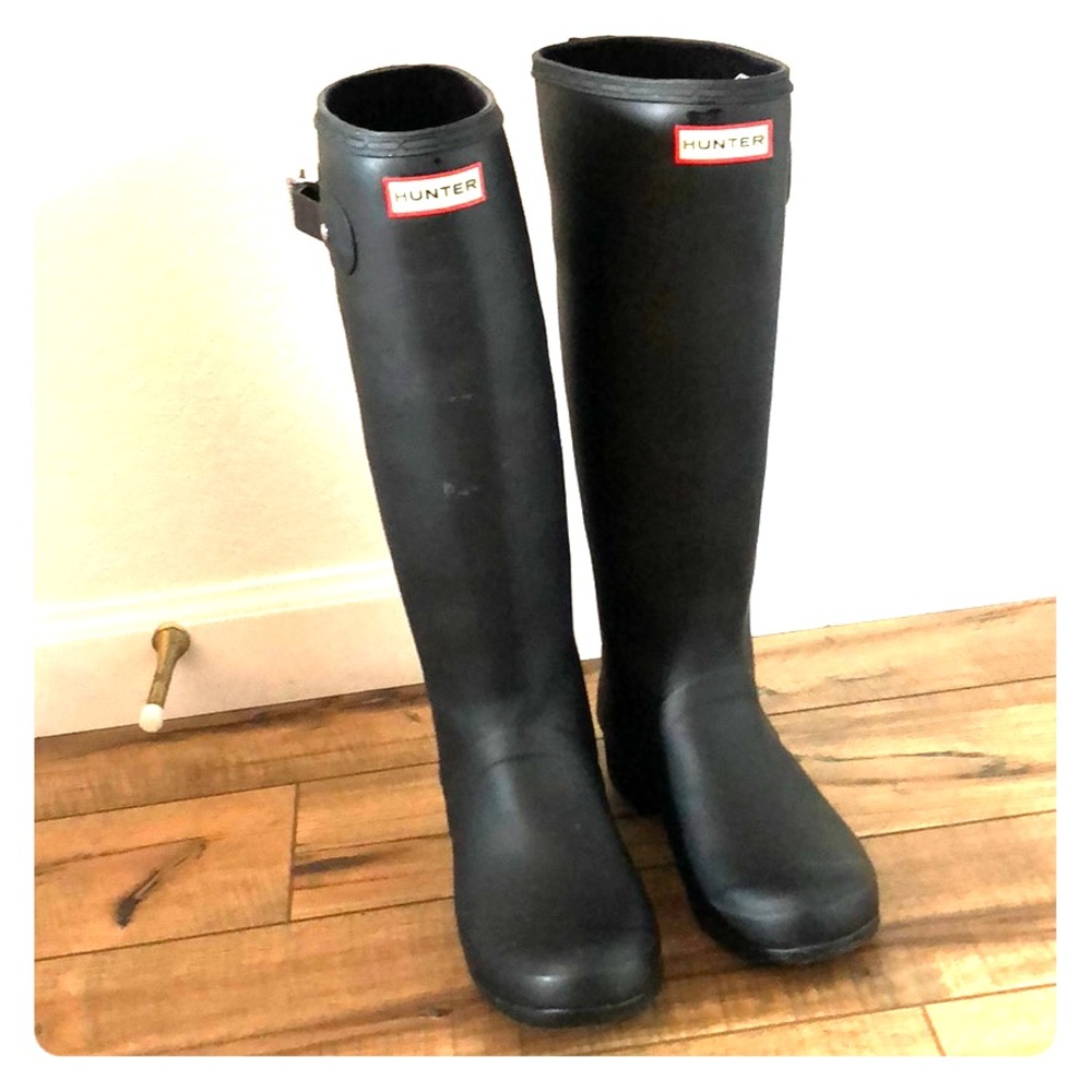 Tall Hunter Tour Rain Boots - matte black